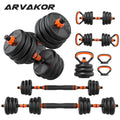 66LBS 4 in 1 Adjustable Dumbbell Set with Connecting Rod T59125