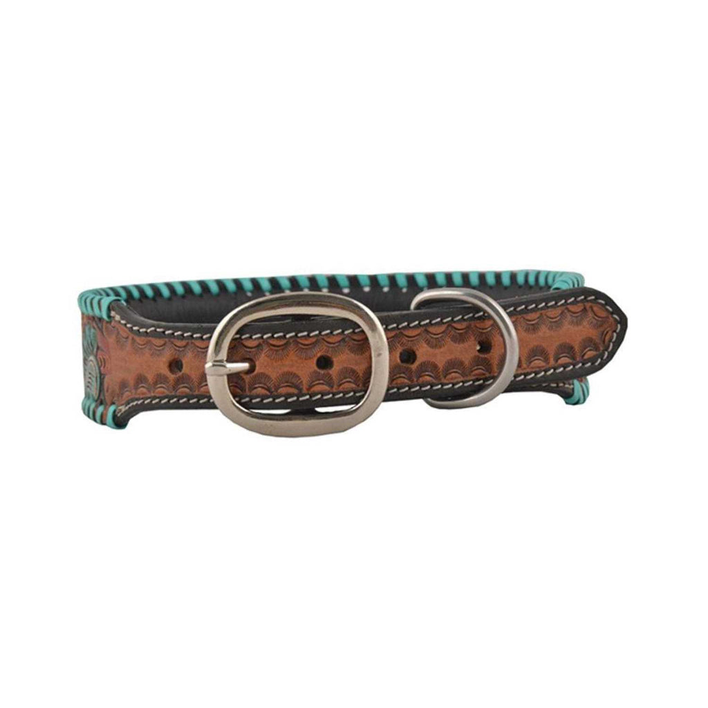 Tooled Leather Dog Collar Z4350