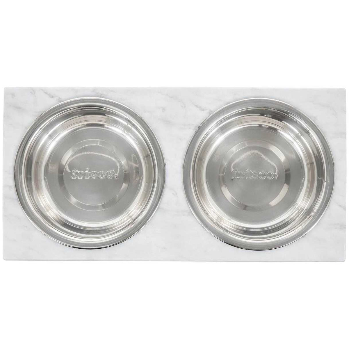 Marble Print Stainless Steel Elevated Dog Bowl H837