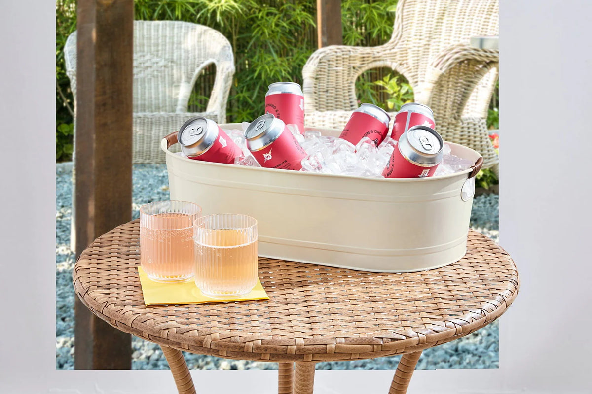 White Medium Oval Galvanized Tub U243453