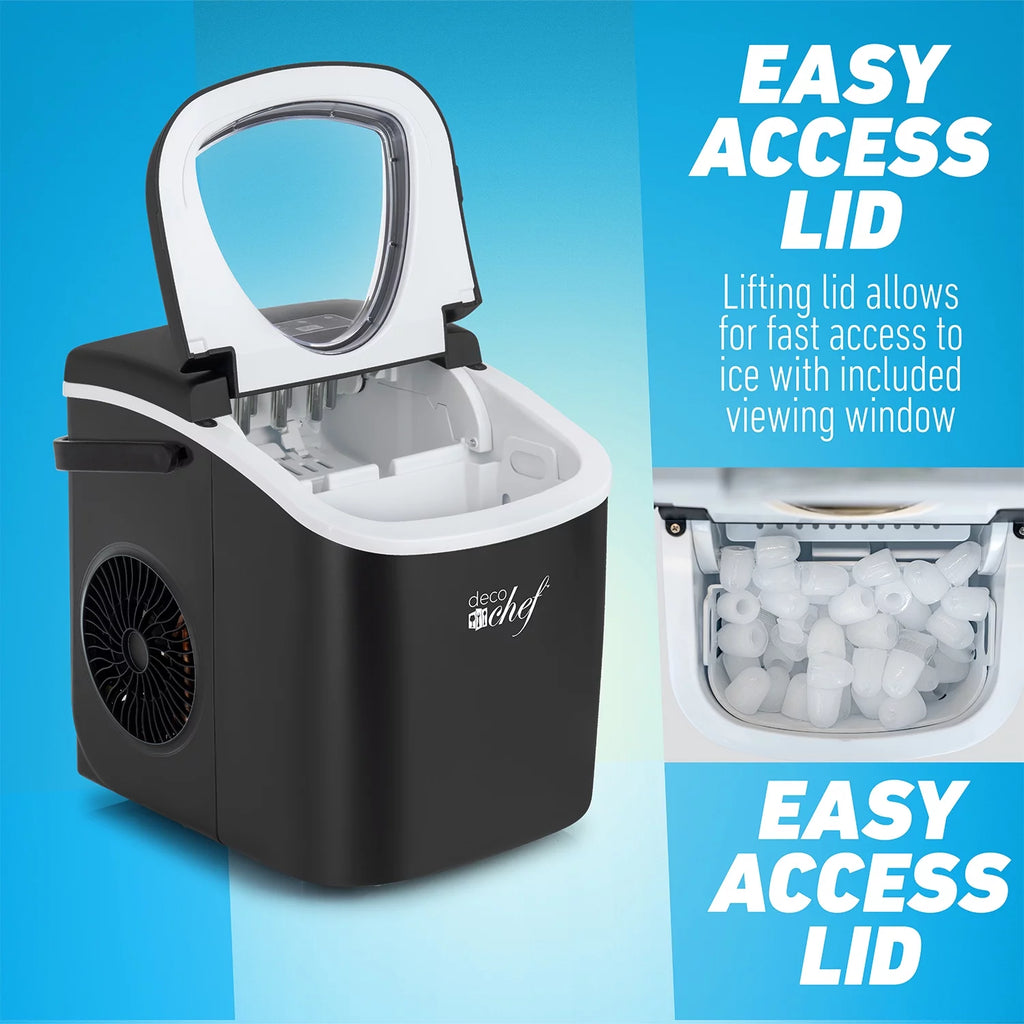 Compact Countertop Ice Maker, 26LBs in 24HRs, Black W1174