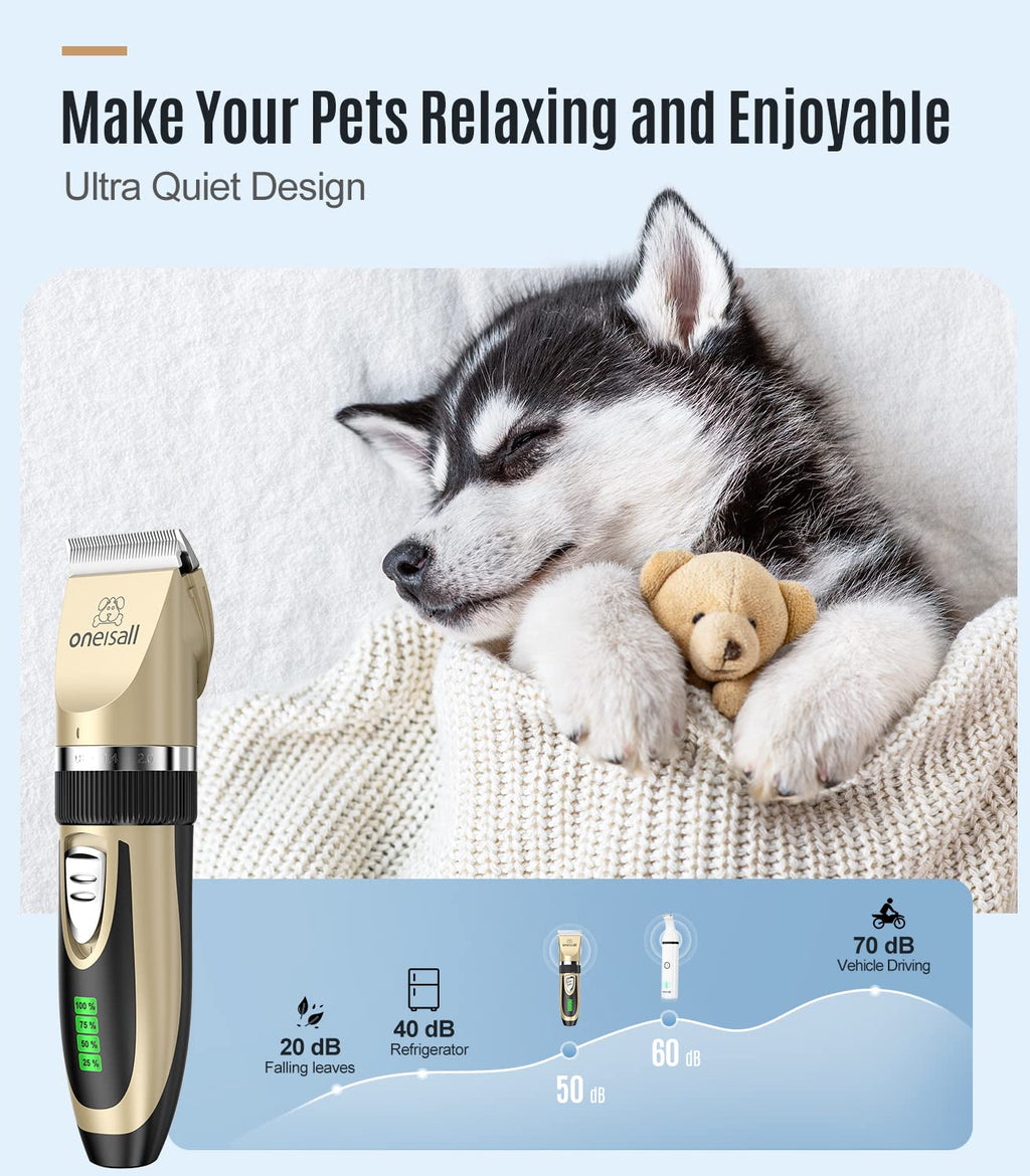 2 in 1 Low Noise Cordless Dog Clippers and Paw Trimmer Kit M27444