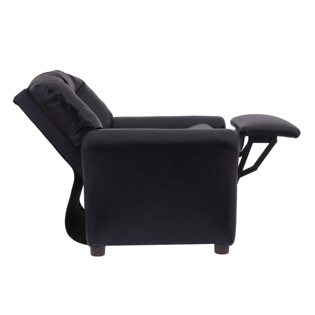 Kids Recliner Chair Polyester Linen Retro Orange O87441