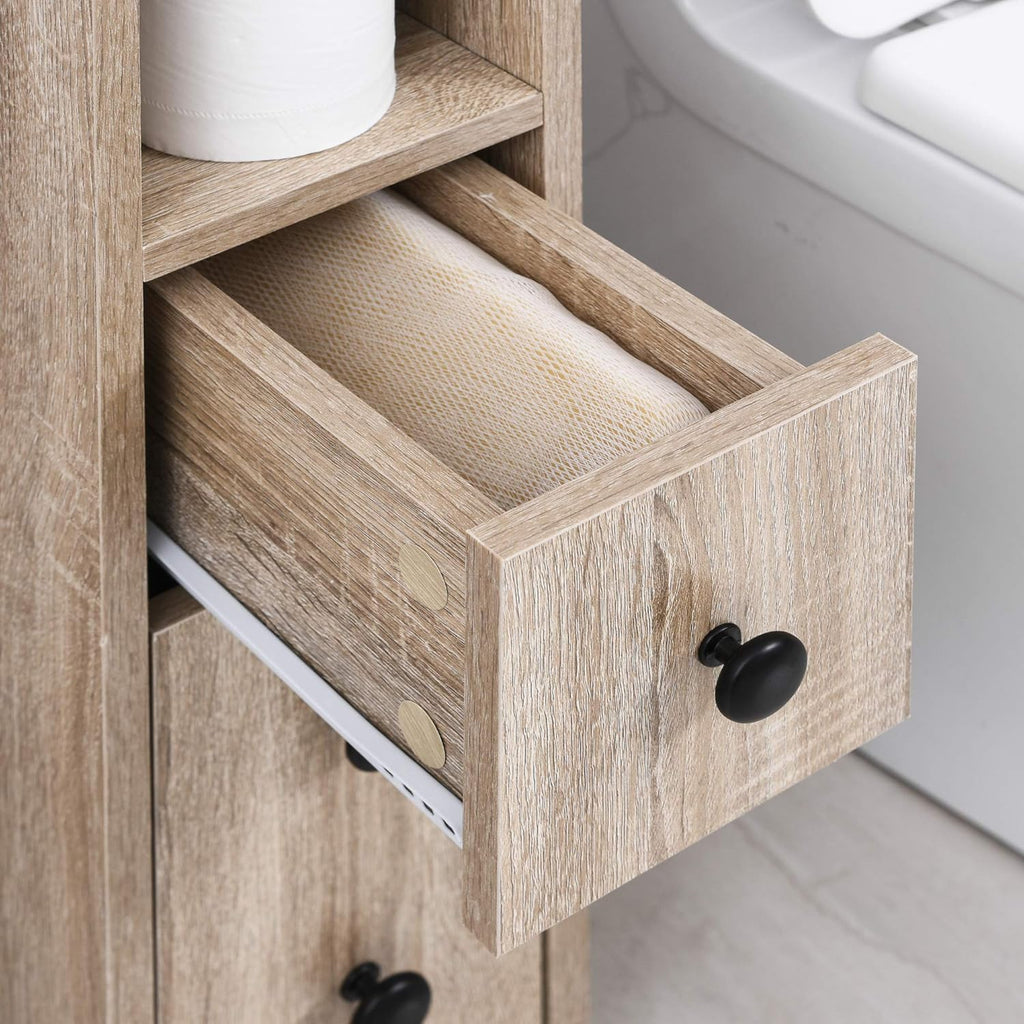 Freestanding Bathroom Cabinet with 4 Rolling Wheels K87452