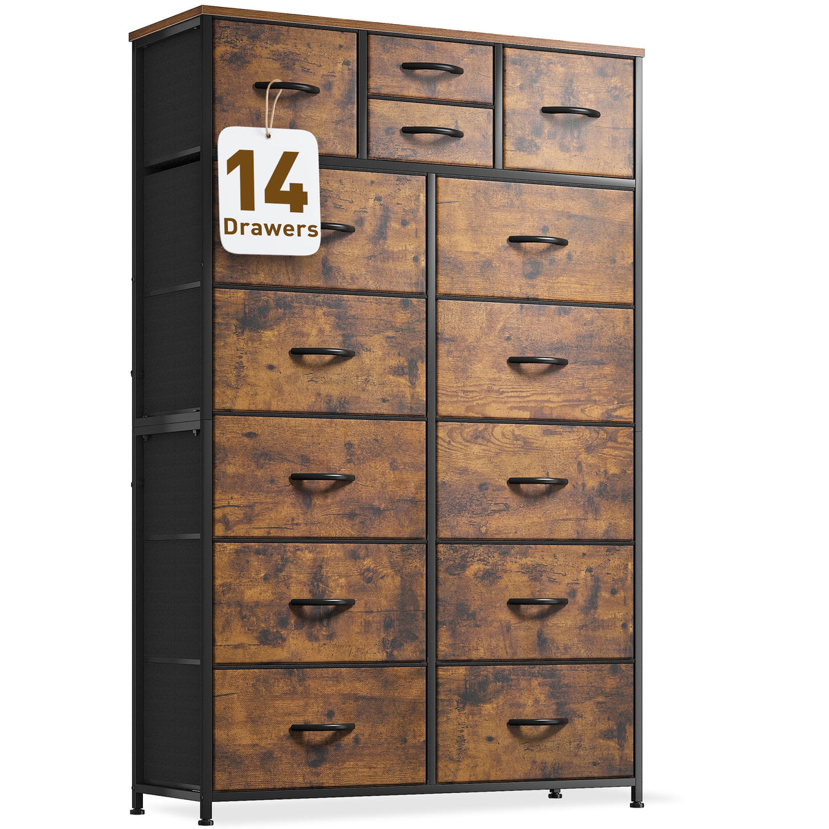 14 Drawer Charcoal Black Dresser Z9198