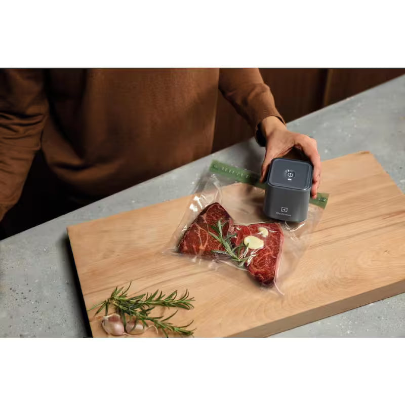 Grey Food Vacuum Sealer with Pump Starter Kit E278522
