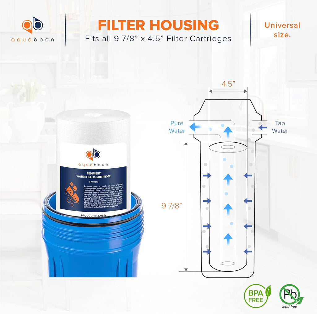 5 Micron 10 Sediment Water Filter Replacement Cartridge Pack of 2 U8083