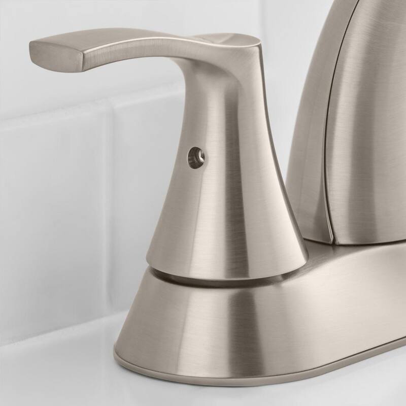 4 in. Centerset Double-Handle High-Arc Bathroom Faucet in Brushed Nickel T8862