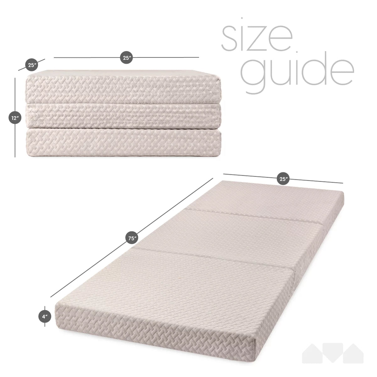 Memory Foam Tri Fold Folding Mattress M587