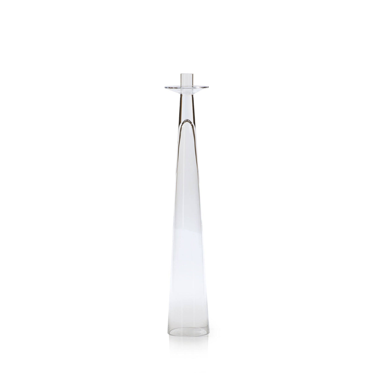 Large Glass Taper Candle Holder Y452
