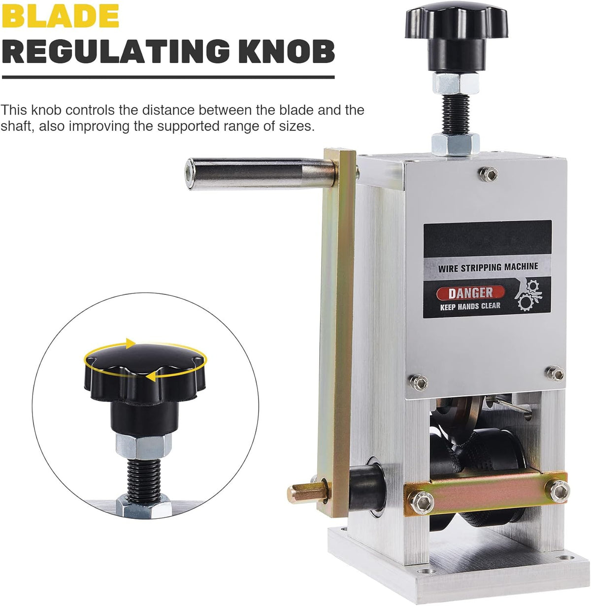 Manual Scrap Wire Stripping Machine, Copper Wire Peeler, Compact Portable Aluminum Alloy Q16379