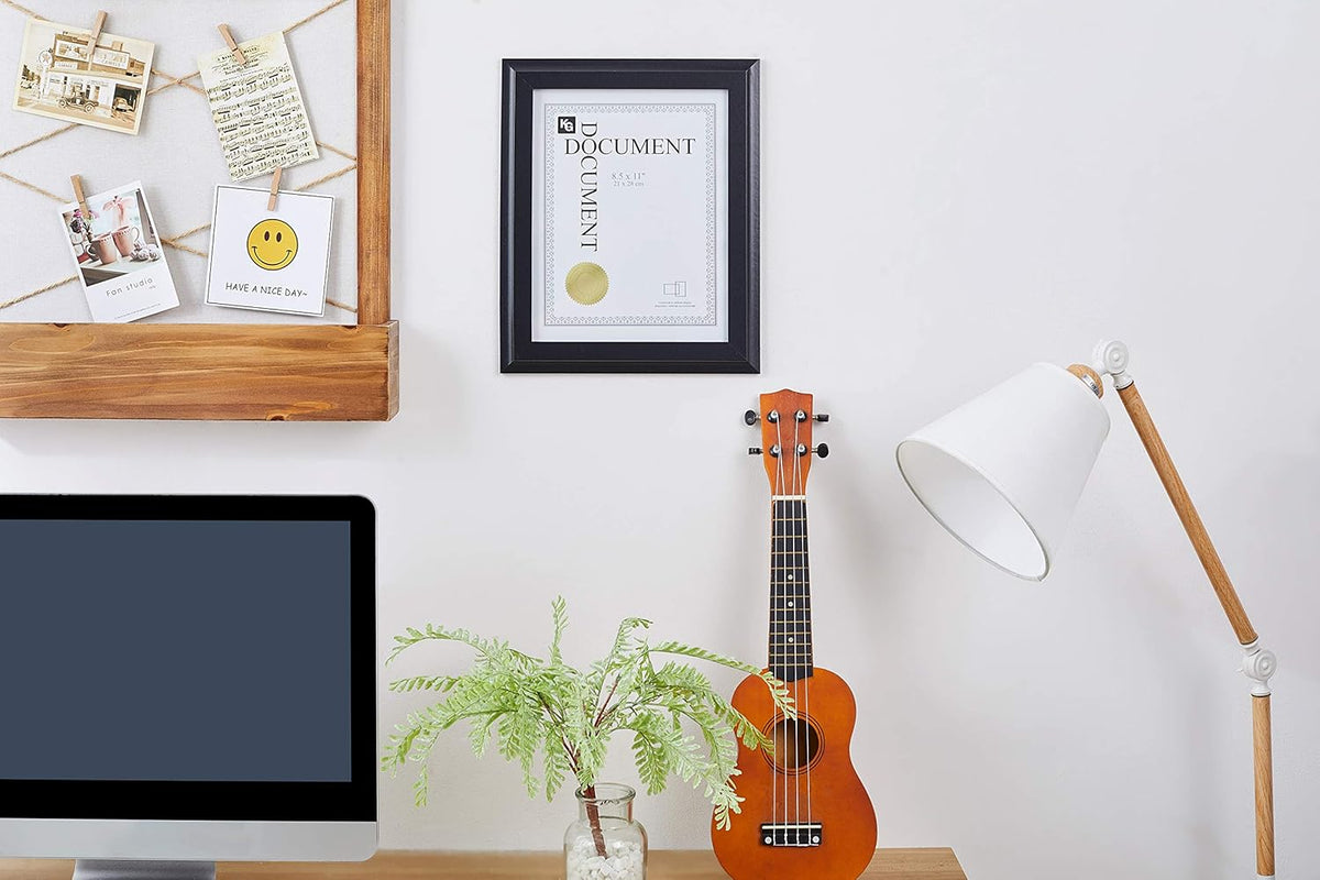 Black Wood Document Frames Set of 12 F9947