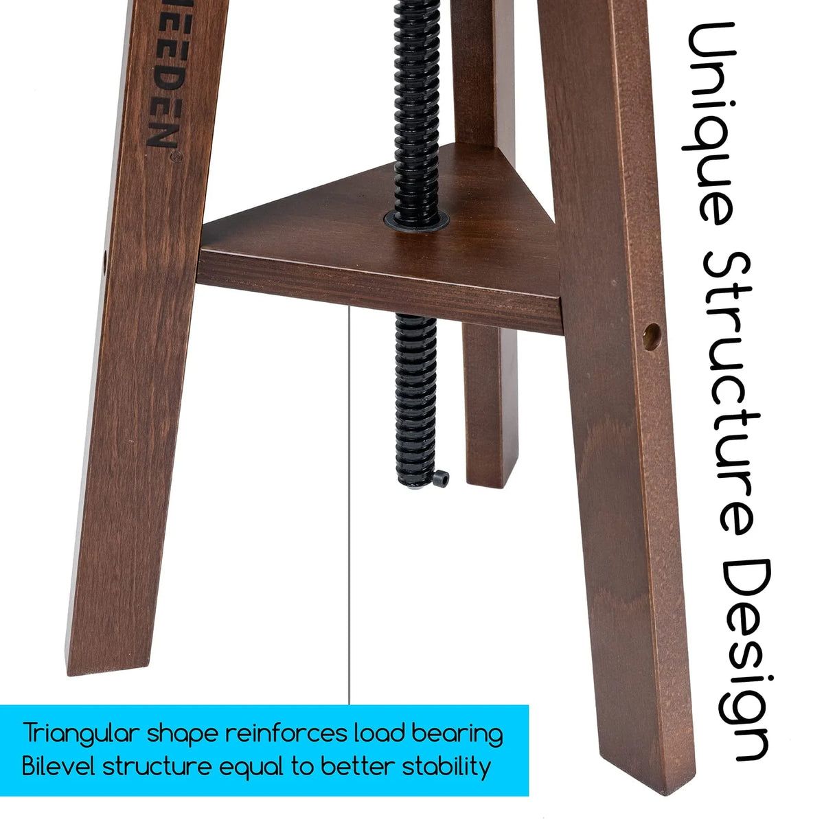 Adjustable Height Beechwood Wooden Drafting Stool J641