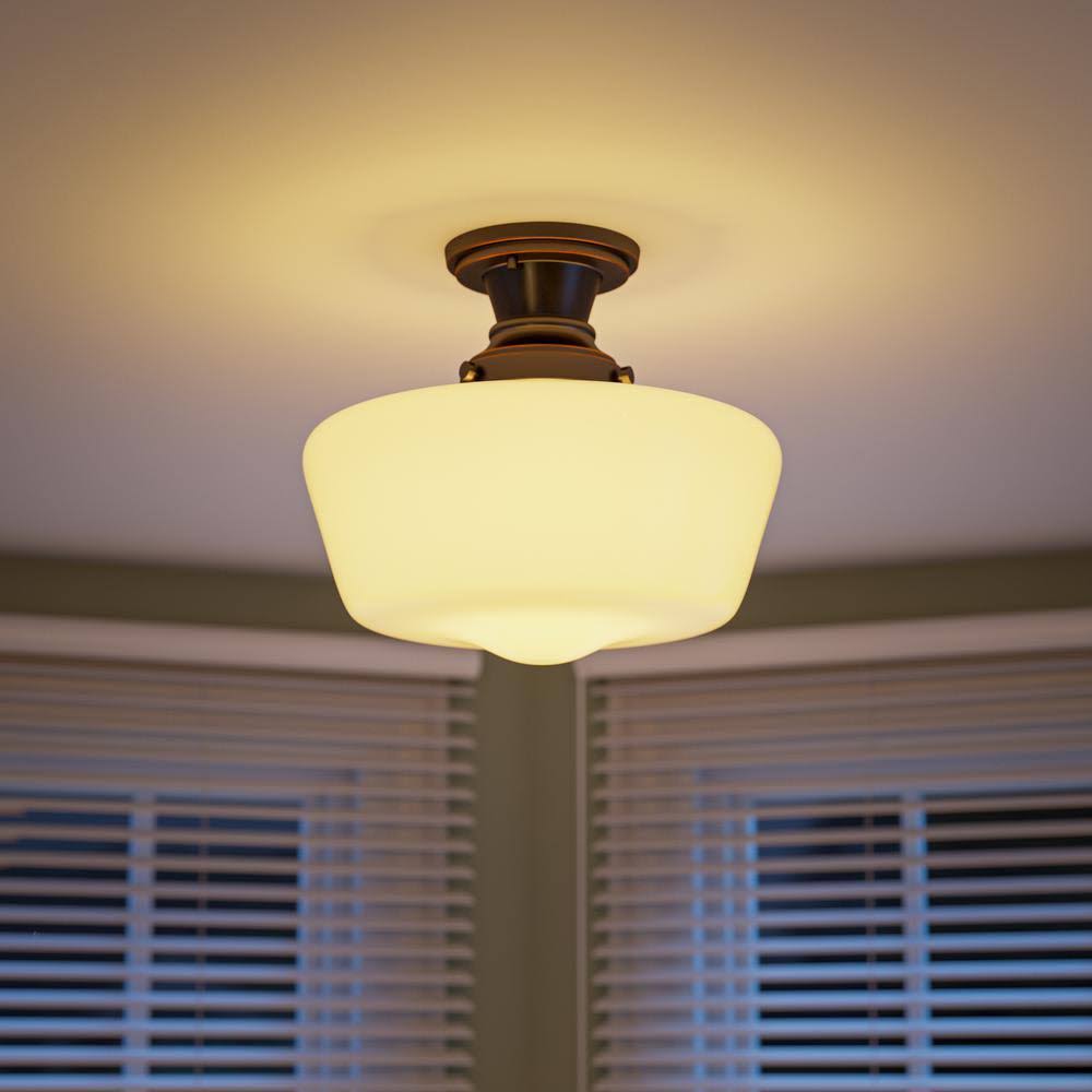 1 Light Flush Mount Oil Rubbed Bronze X439810