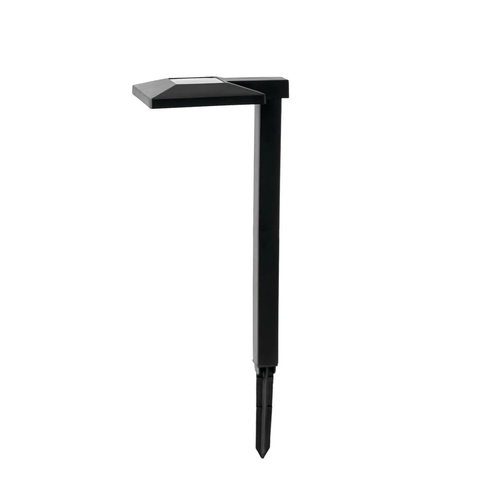 Solar Powered Square Black Plastic LED Landscape Path Light C66958