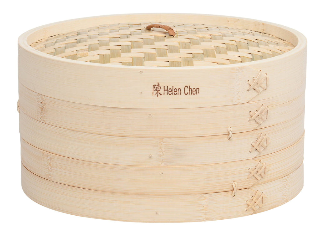 Food Steamer with Lid 12-Inch Natural Bamboo P77717