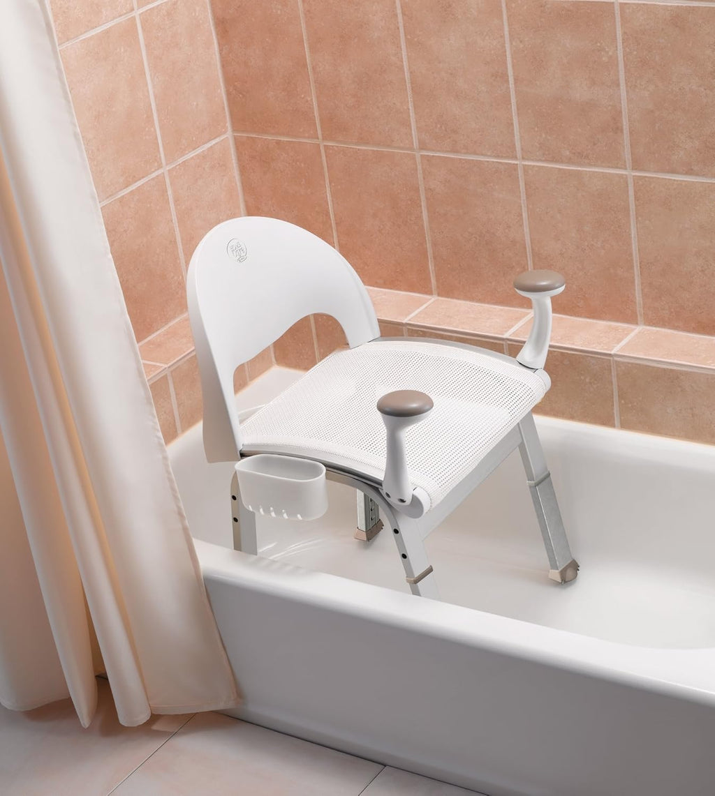 Adjustable Bath Safety Shower Chair with Back and Arm Rests I1066