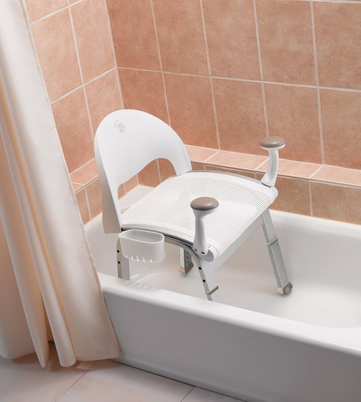 Adjustable Bath Safety Shower Chair with Back and Arm Rests I1066