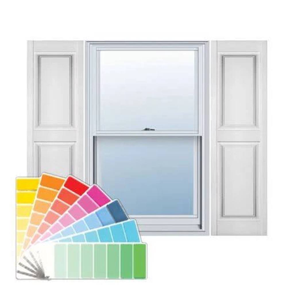 14 3/4 inch x 75 inch Vinyl Double Panel Shutters U238950