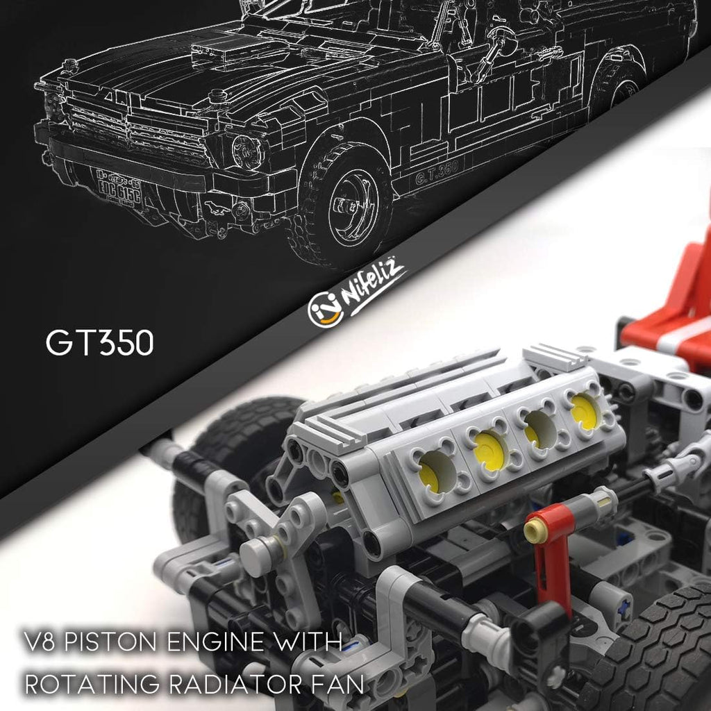 1965s GT350 Race Car Building Set (1,817 Pieces) D2899