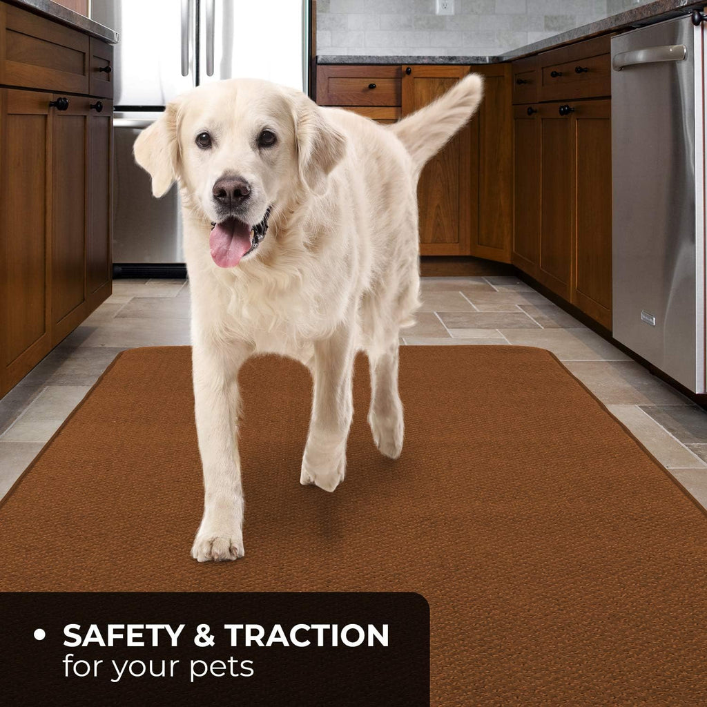 Skid-Resistant Carpet Runner Toffee Brown 6 Feet X 27 Inches K35980