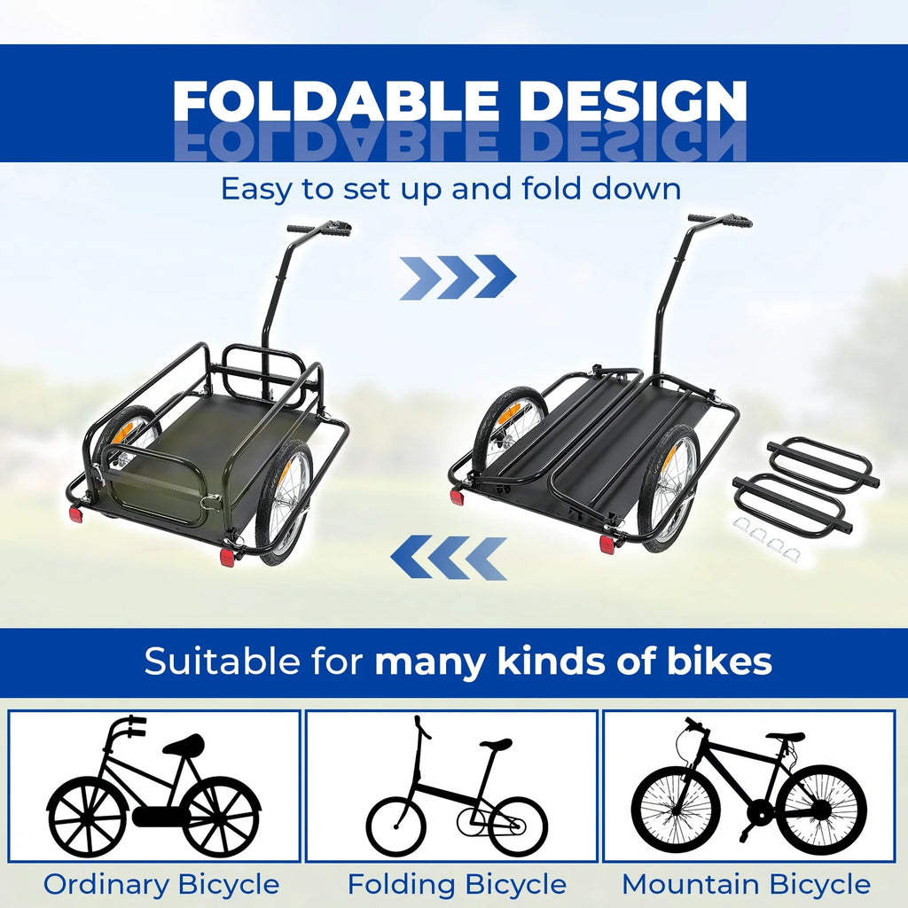 Foldable Bike Cargo Trailer with 16'' Wheels K719