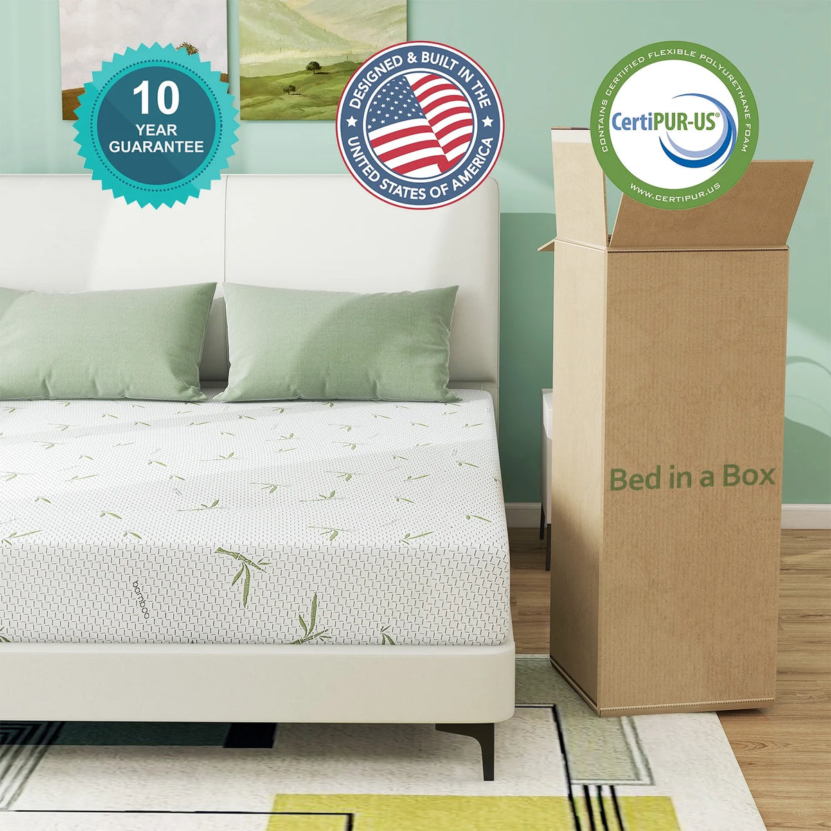 Queen Size 8 Inch Gel Memory Foam Mattress H36788
