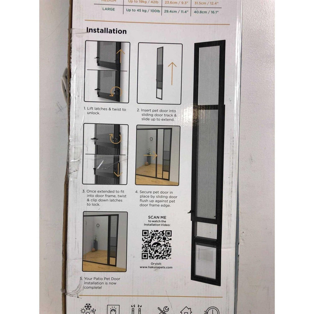 Black Patio Dog & Cat Door X476219