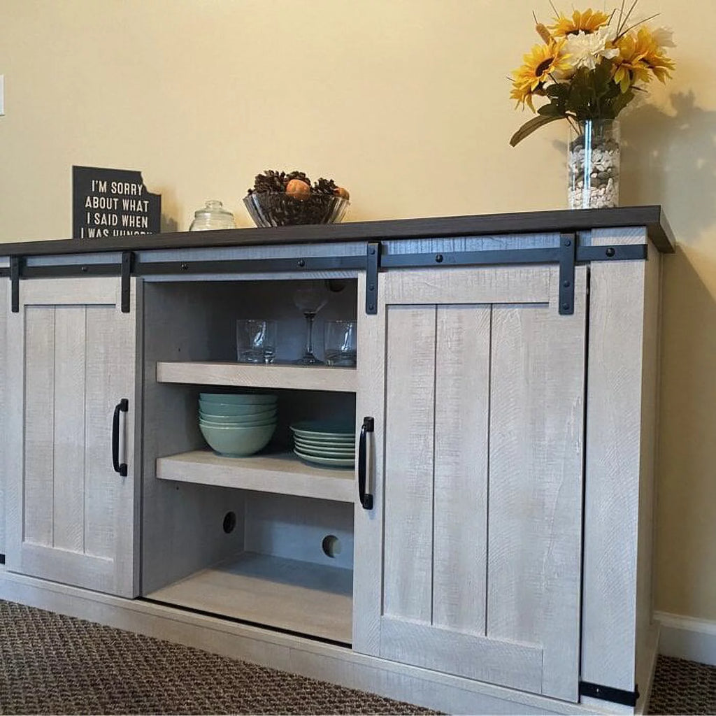 Farmhouse Barn Door TV Stand I898