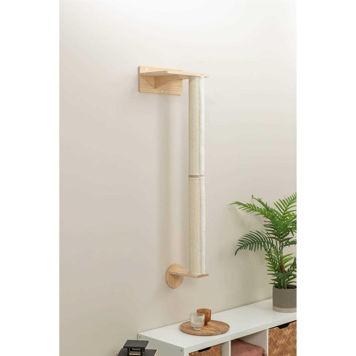 Wall Mount Cat Scratching Post with Perch U524