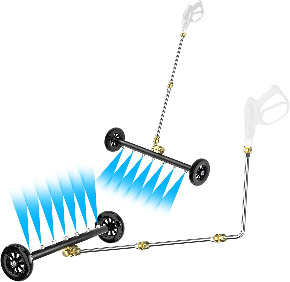 24 Inch Pressure Washer Water Broom with 3 Extension Wand S53748