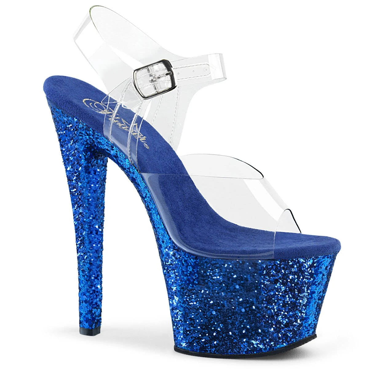 Clear Lavender Glitter Sandals L16645