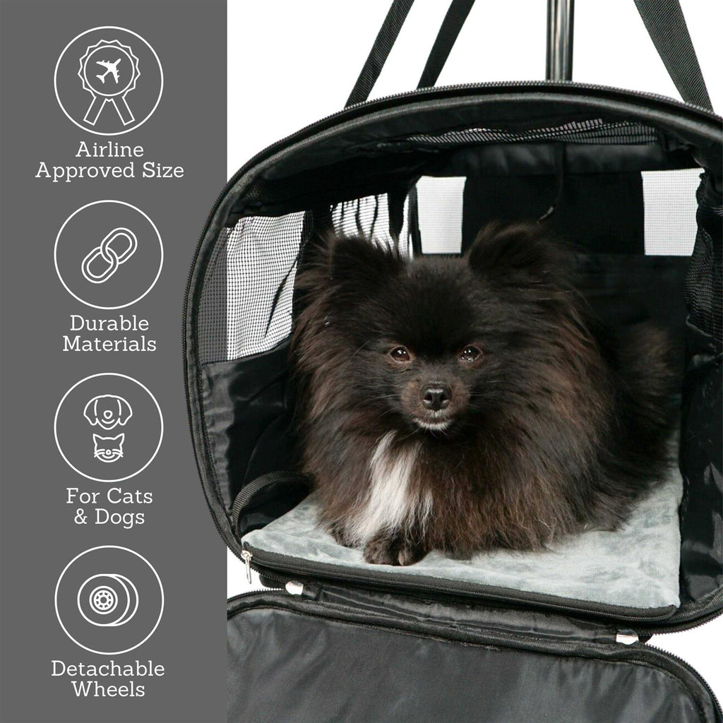 Rolling Pet Carrier with Wheels O154