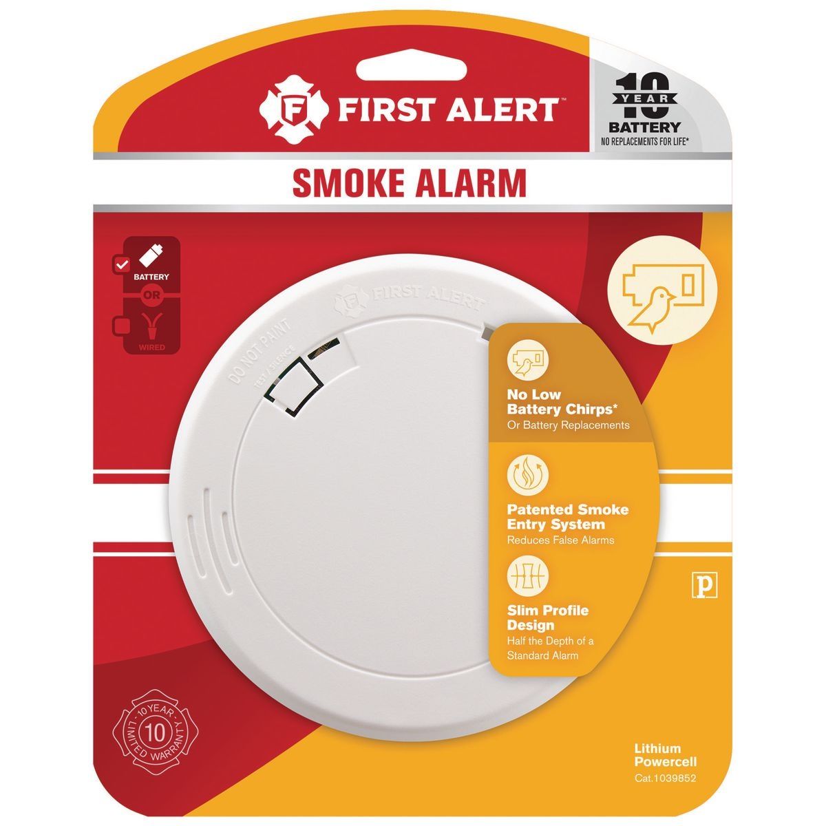 Photoelectric Smoke Alarm with 10-Year Battery B558