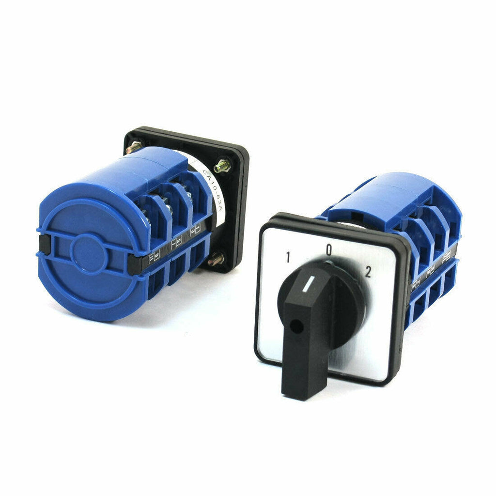 63A 12 Screw Terminal 3 Phase Rotary Cam Changeover Switch 2 Pcs O99177