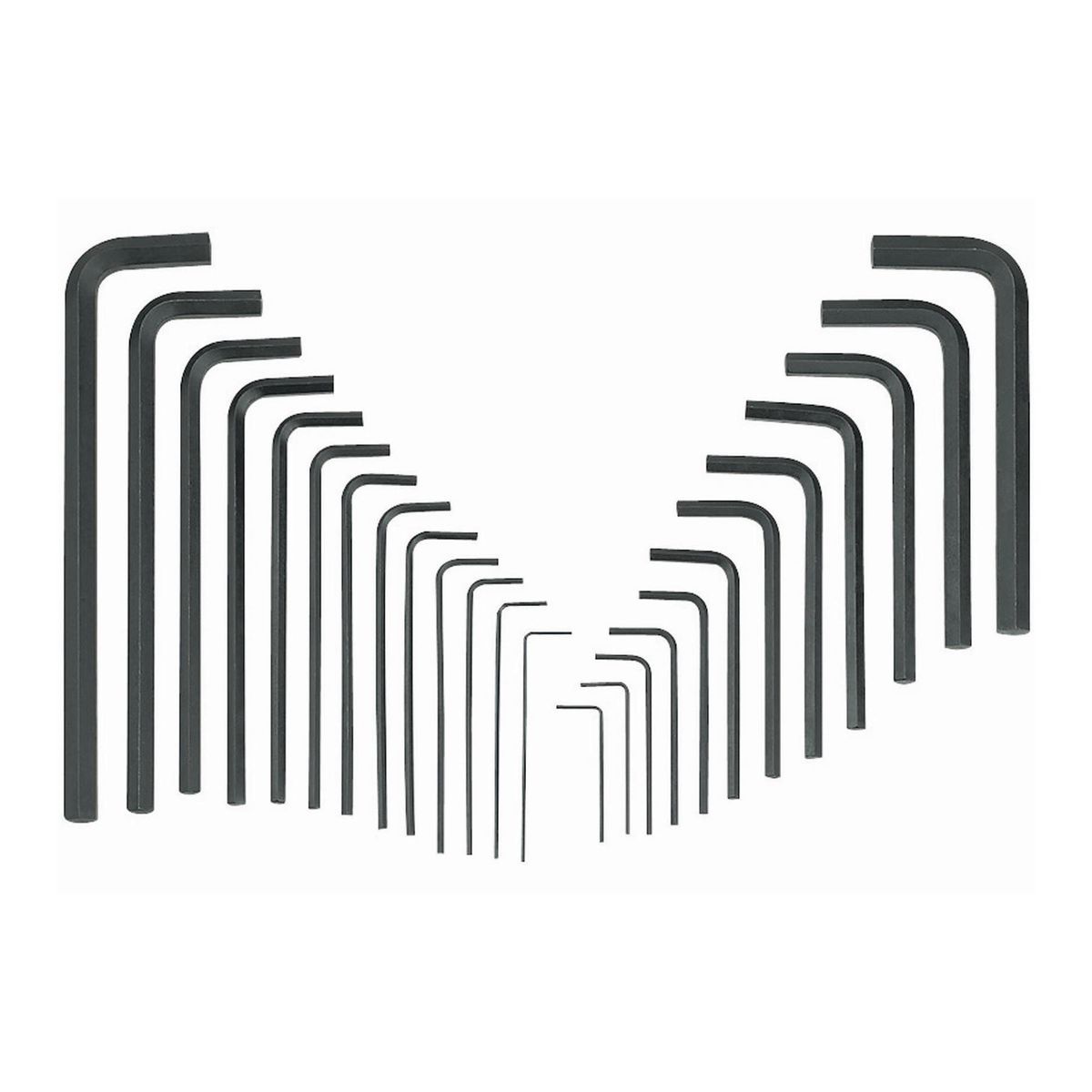 SAE and Metric Hex Key Set, 25 Piece A660285