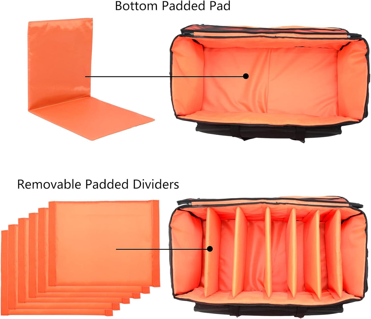 Cable File Bag with Adjustable Dividers and Double Separate Bags C759268