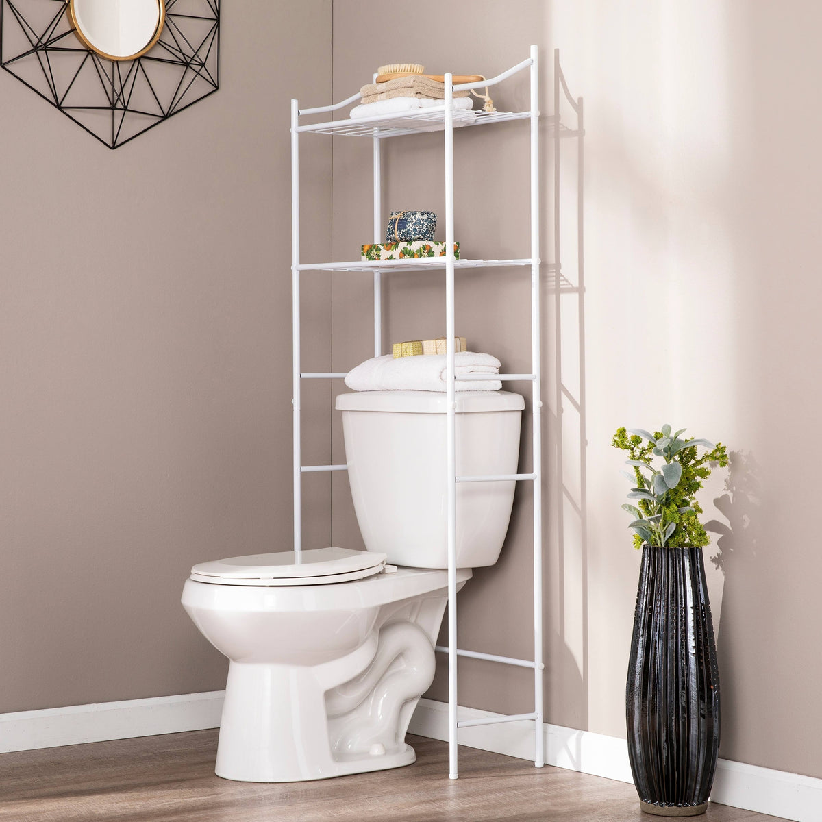 Metal Bath Space Saver with Shelves A84299