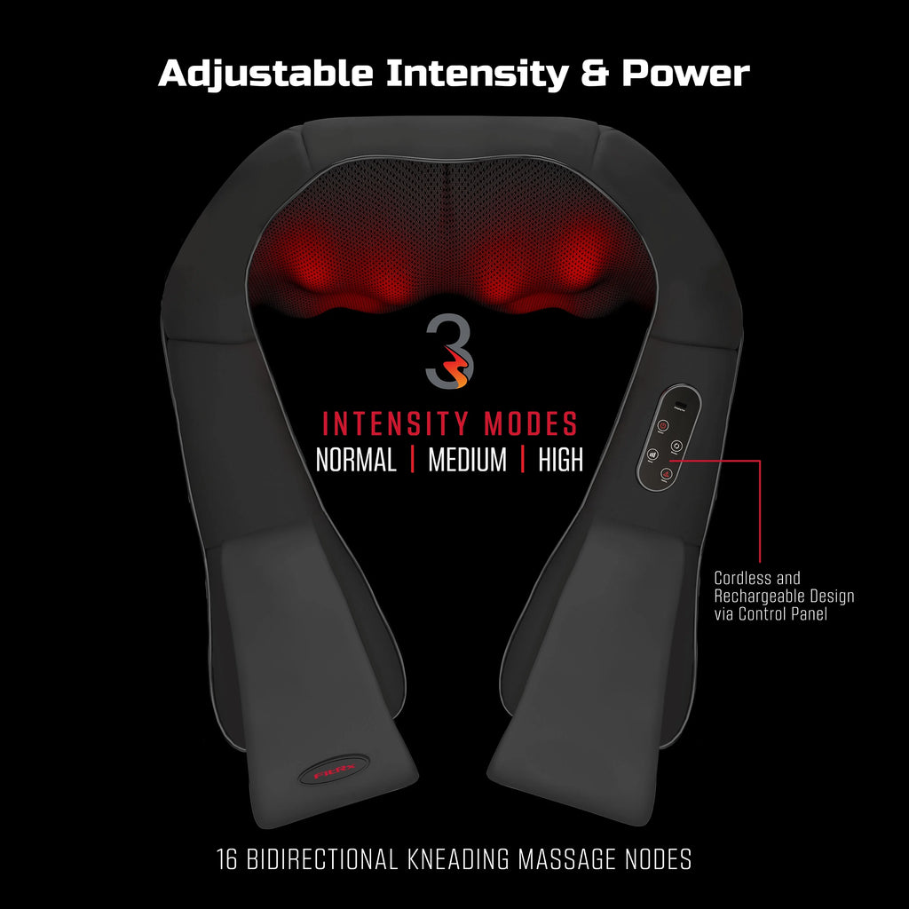 Cordless 3D Shiatsu Neck and Back Massager with Heat N19770