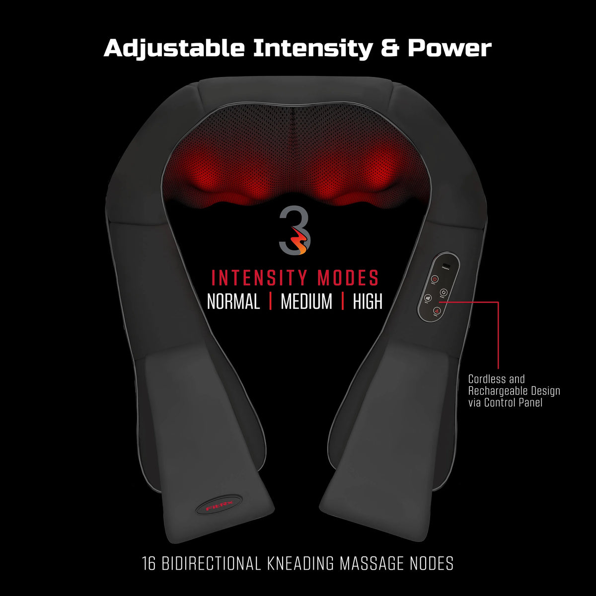 Cordless 3D Shiatsu Neck and Back Massager with Heat N19770