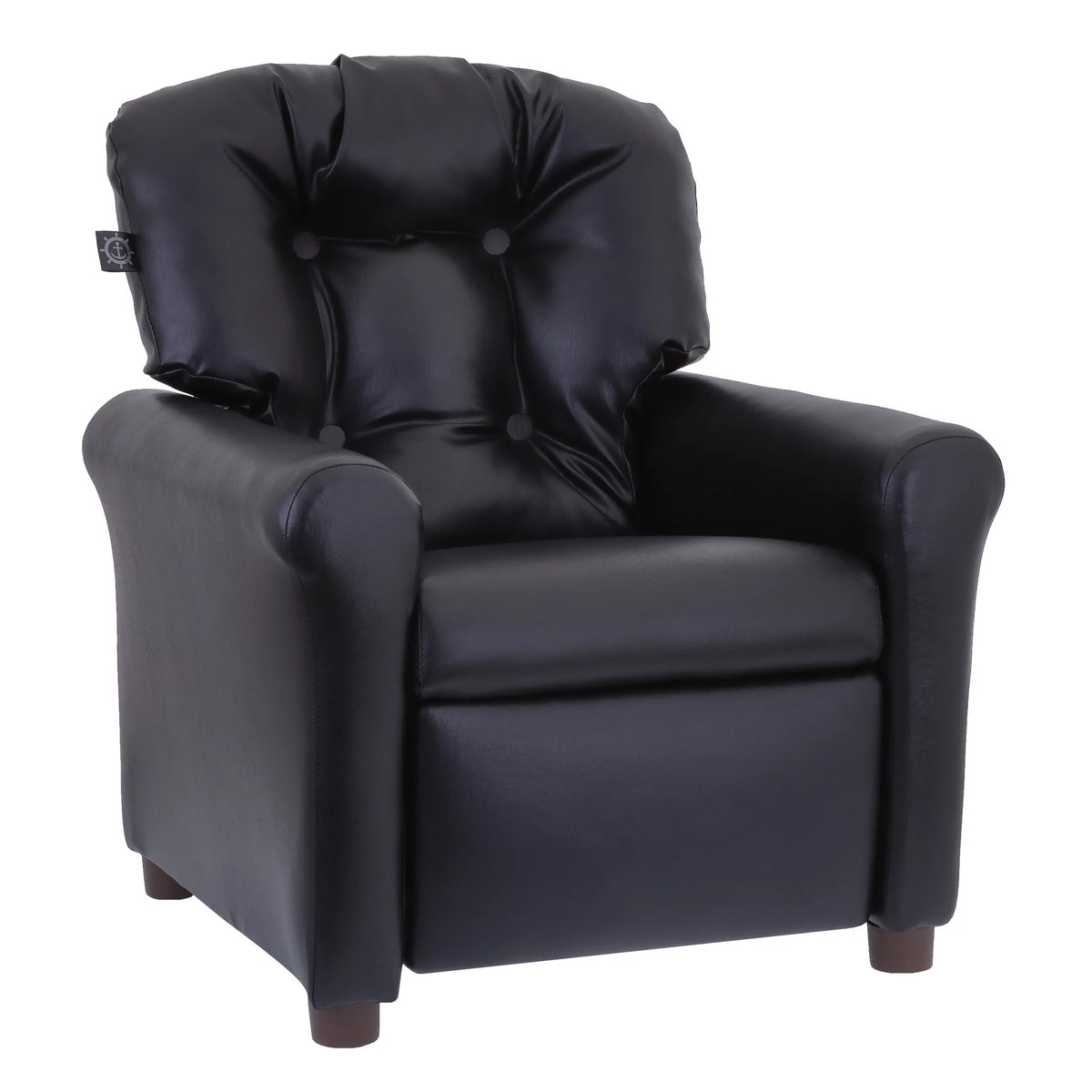 Kids Recliner Chair Polyester Linen Retro Orange O87441