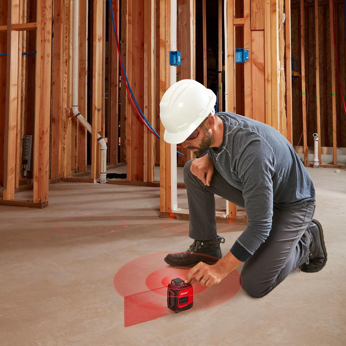 Self-Leveling 360 Horizontal Cross-Line Laser Level S291957