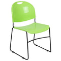 Green and Black Plastic Stacking Chair O469744