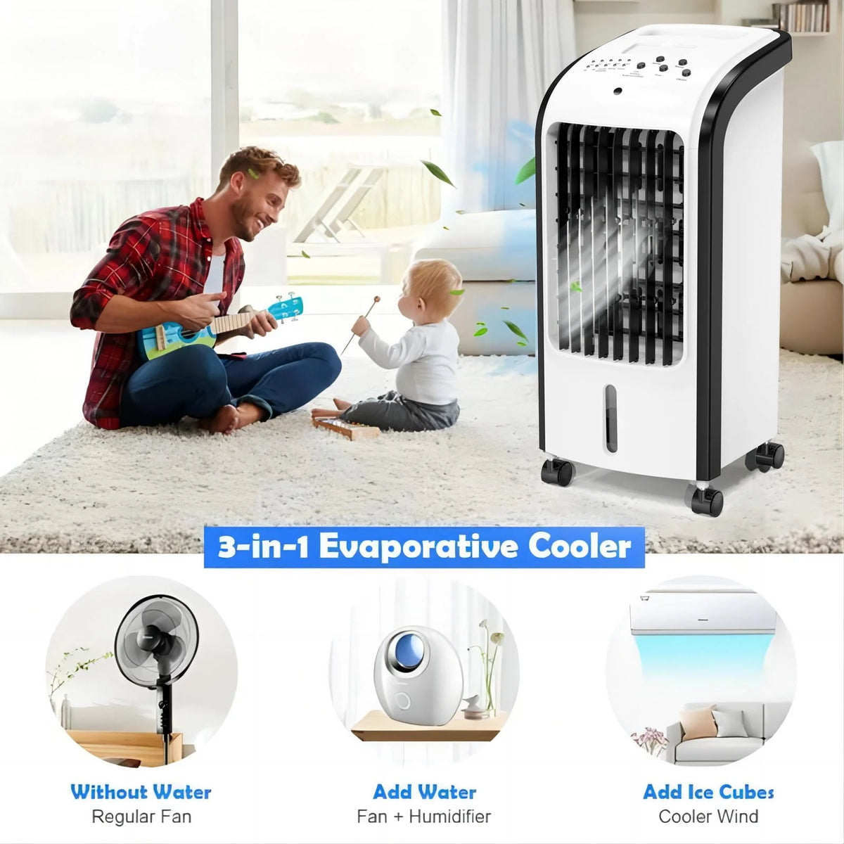 Portable Evaporative Air Cooler Fan with Remote Control S622698