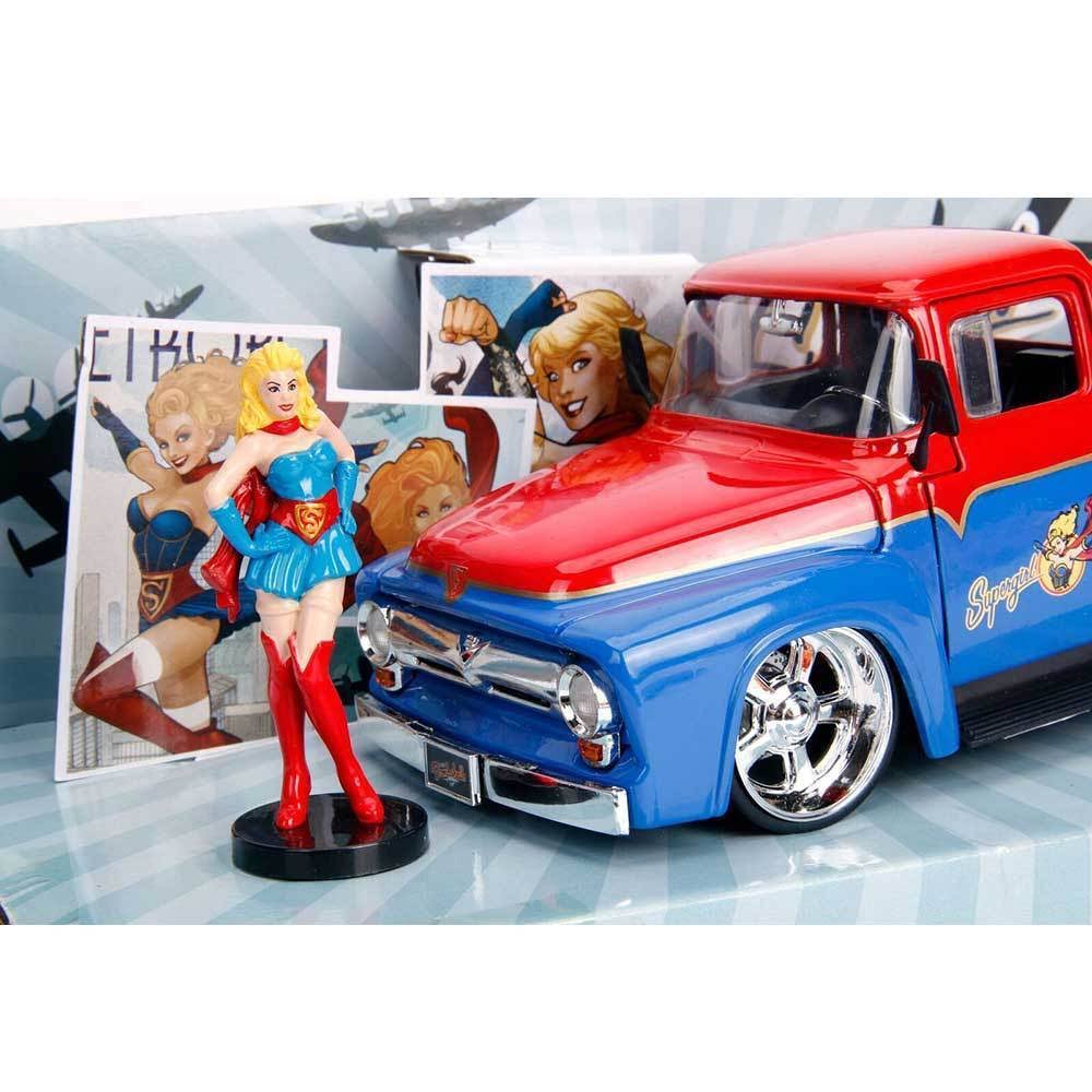 Die Cast Supergirl & 1956 Ford F-100 Pickup R2756
