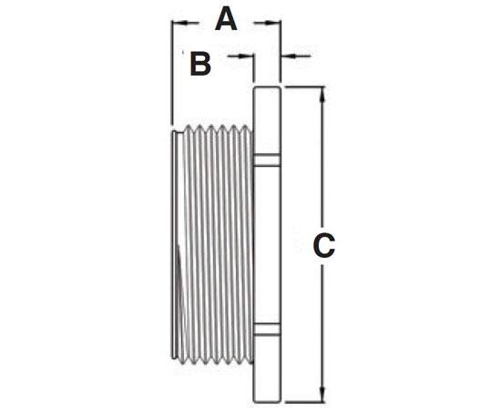 3-1/2 inch x 2-1/2 inch Die Cast Zinc Reducing Bushing N7158