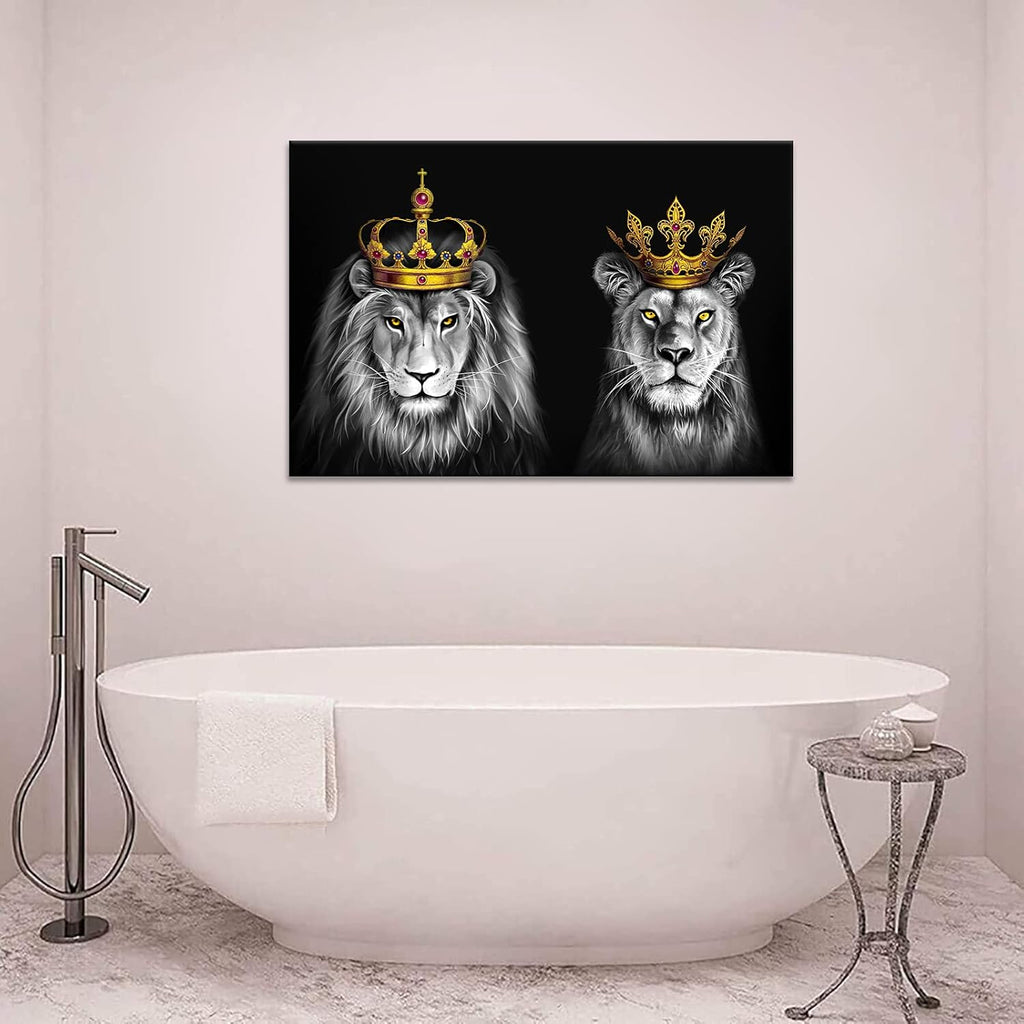 2 Pieces King Animal Canvas Wall Art 24x36inch K753217