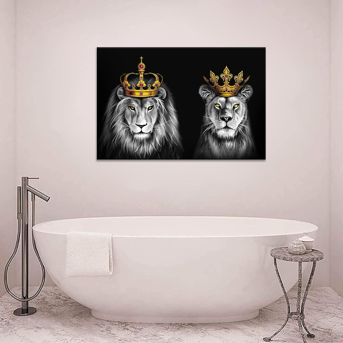 2 Pieces King Animal Canvas Wall Art 24x36inch K753217