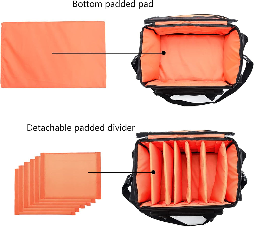 Cable File Bag with Adjustable Dividers and Double Separate Bags C759268