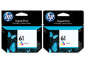 HP 61 Tri-color Ink Cartridge 2 Pack N273